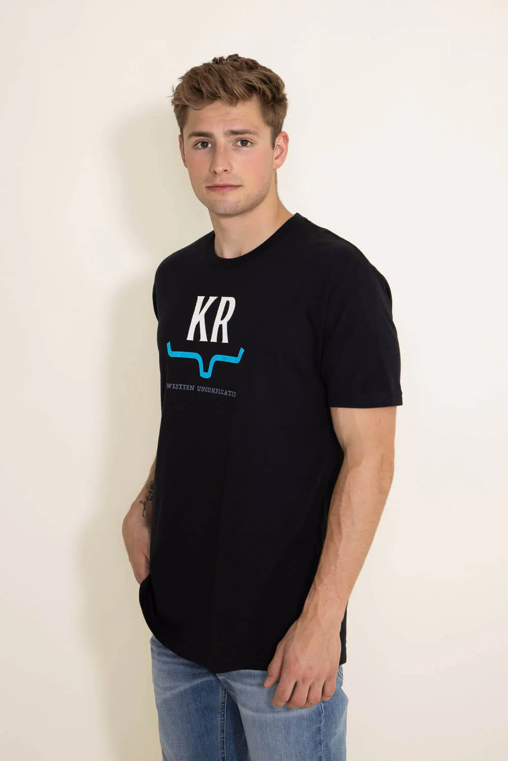 Kimes Ranch Rise Black Tee - Coffman Tack