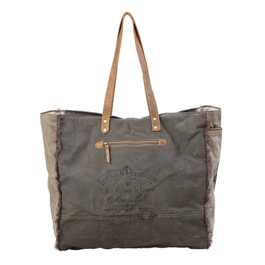 Green Floral Print Weekend Bag