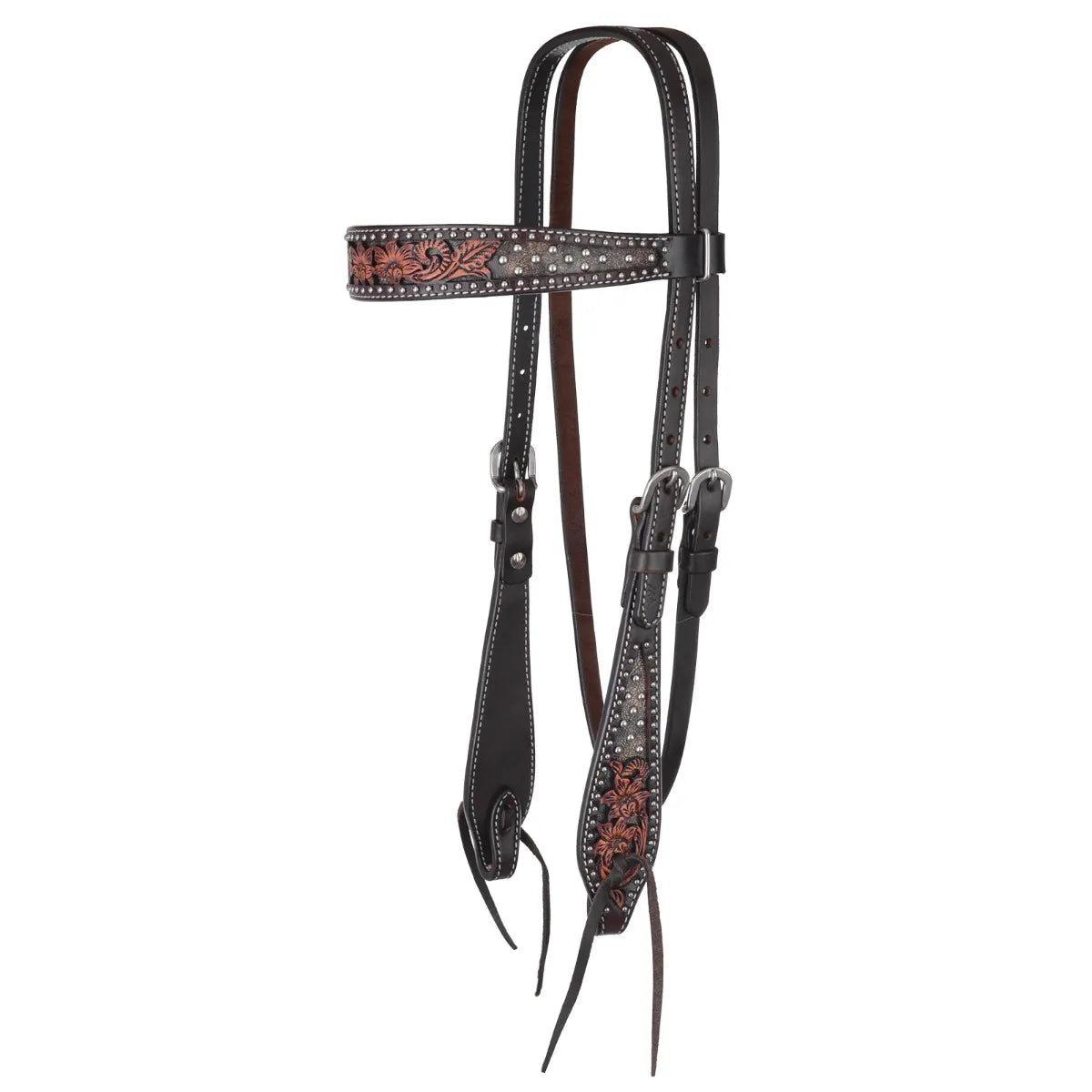 Circle Y Dark Flash Arizona Browband Headstall - Coffman Tack