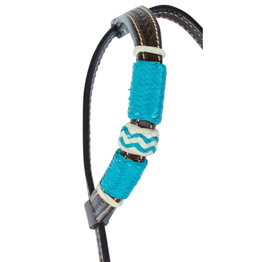 Circle Y Turquiose Round Up One Ear Headstall - Coffman Tack