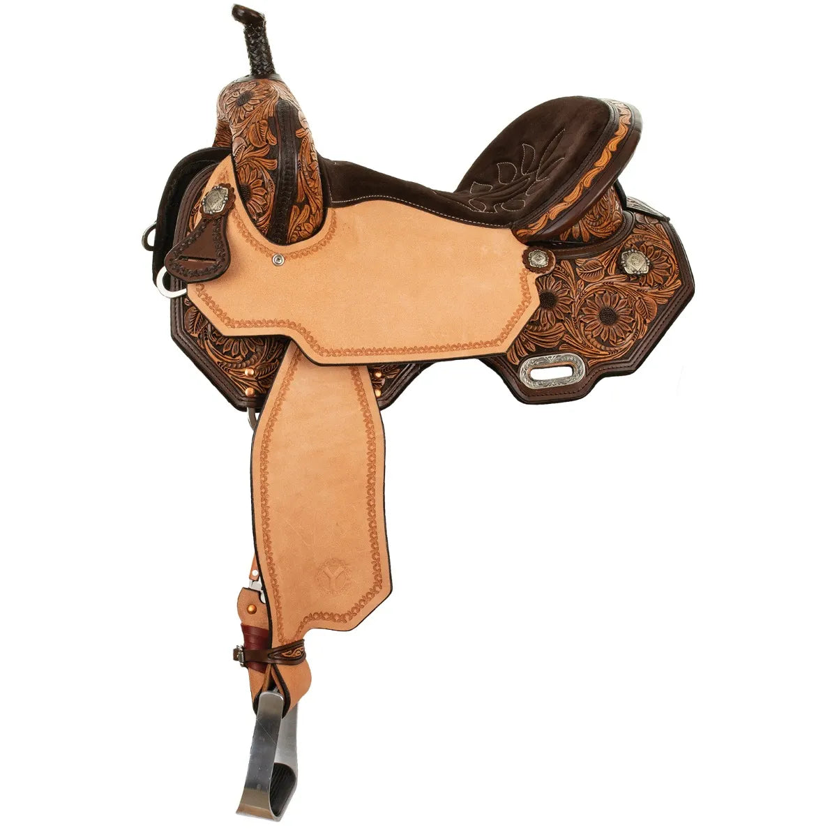 Circle Y 3917 Just-B-Natural Sundown Barrel Saddle - Coffman Tack