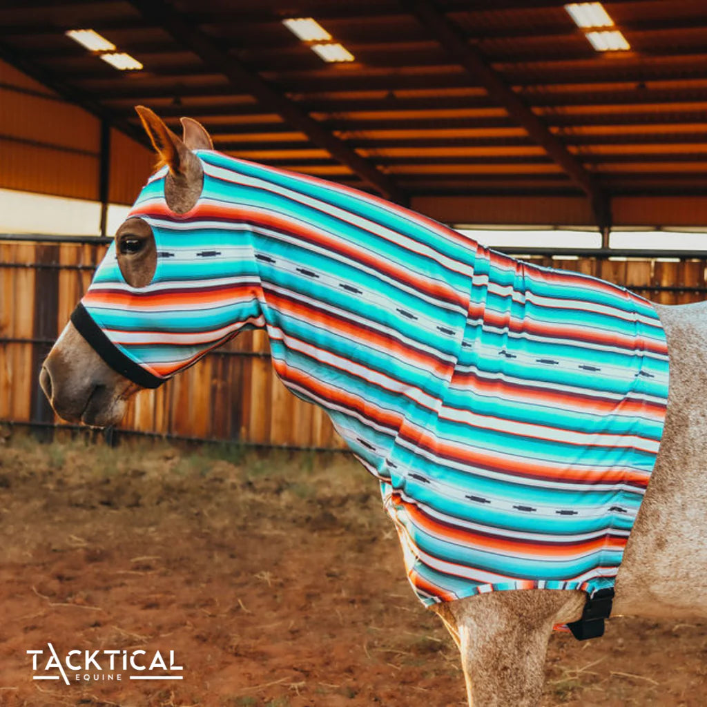 Tacktical Teal Serape Hood - Coffman Tack