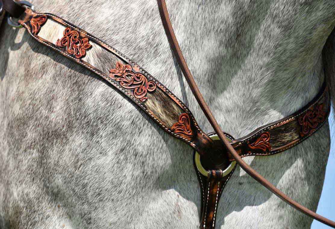 Circle Y Filigree Brindle Pony Breast Collar - Coffman Tack