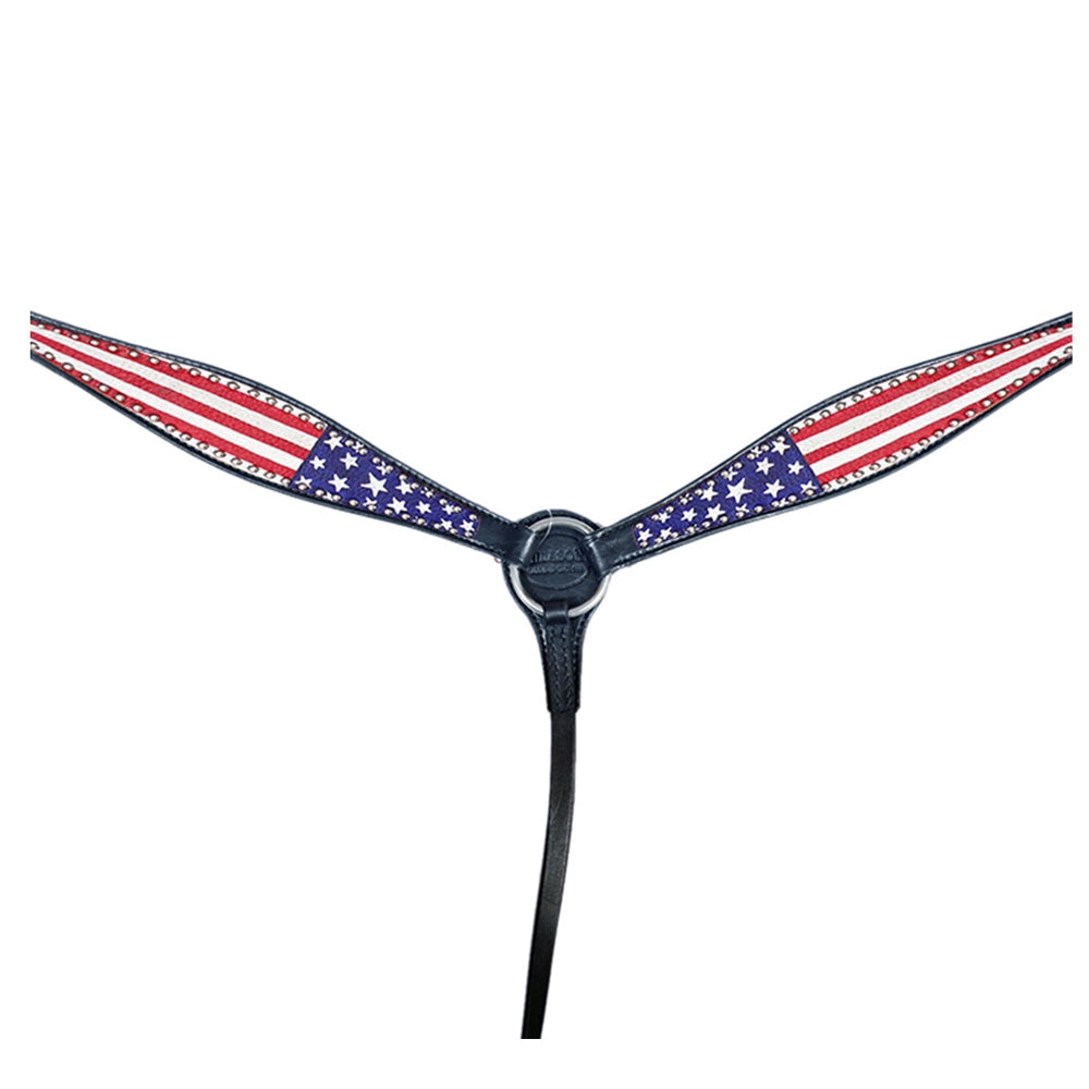 Horse Leather Tack Set Black Us Flag