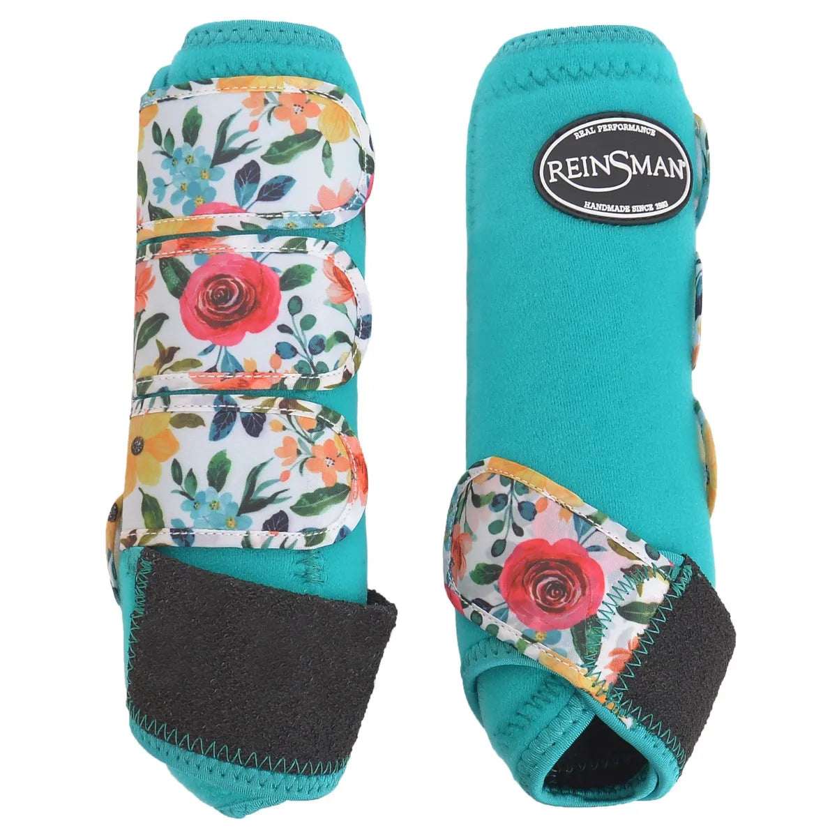 Reinsman Apex Sport Boots - Aqua Floral - Coffman Tack