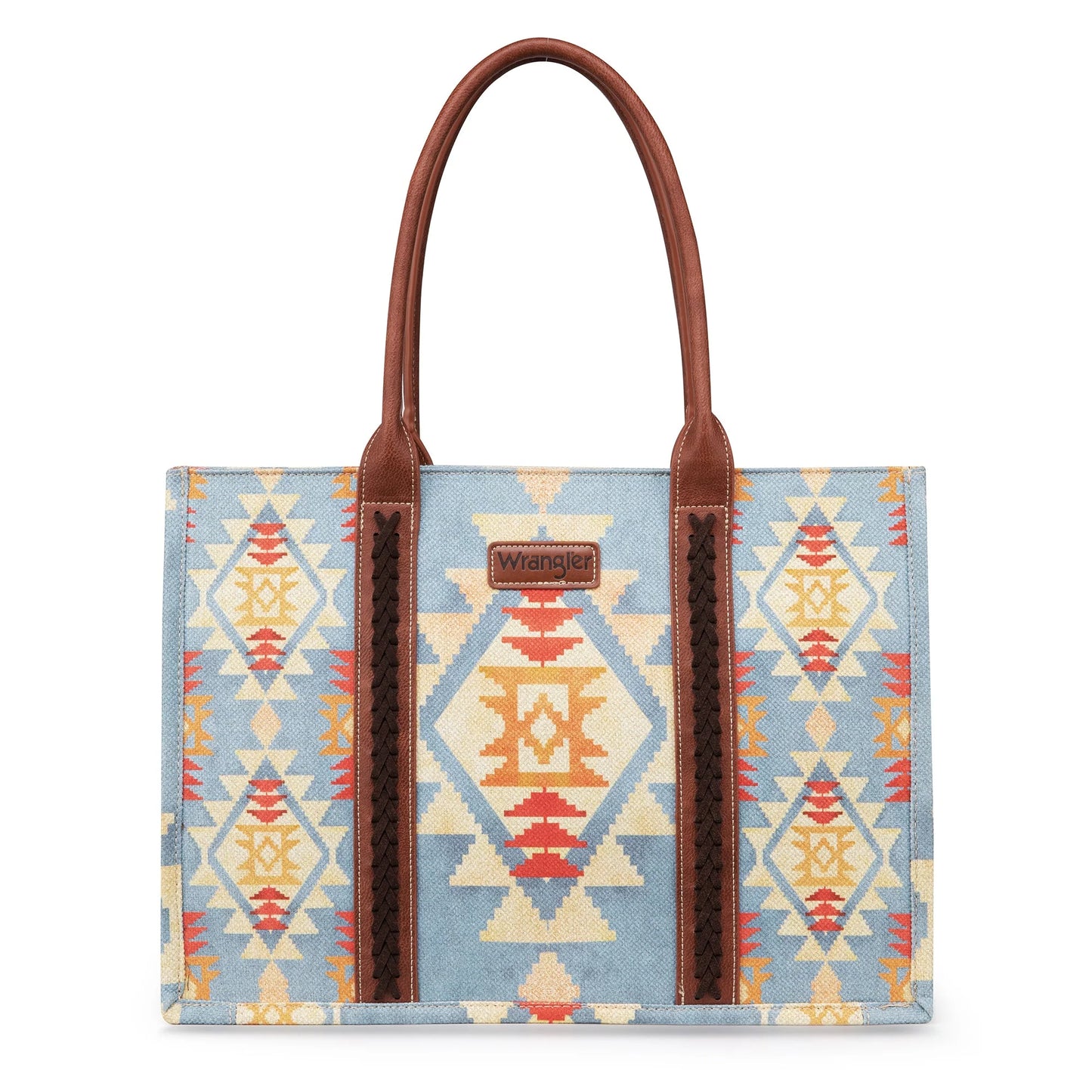 Wrangler Southwestern Print Canvas Wide Tote - Coffman Tack