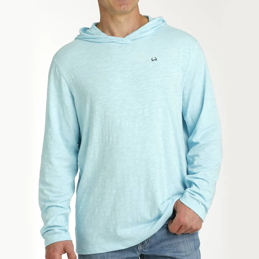 Cinch Mens Solid Arenaflex Hoodie Light Blue XXLarge