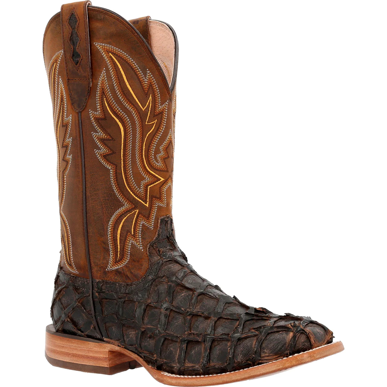 Durango Premium Exotics Dark Brown Pirarucu Western Boot - Coffman Tack