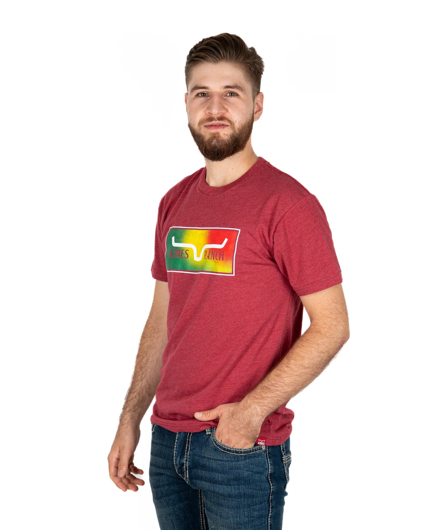 Kimes Ranch Blanket Tee Cardinal - Coffman Tack