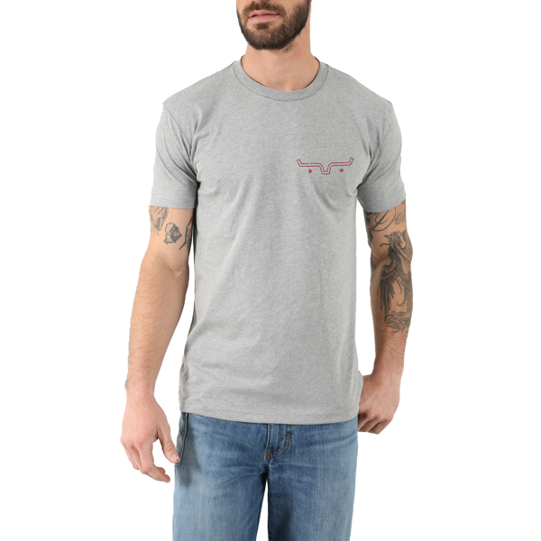 Kimes Ranch American Bullseye Dark Grey Heather Tee - Coffman Tack