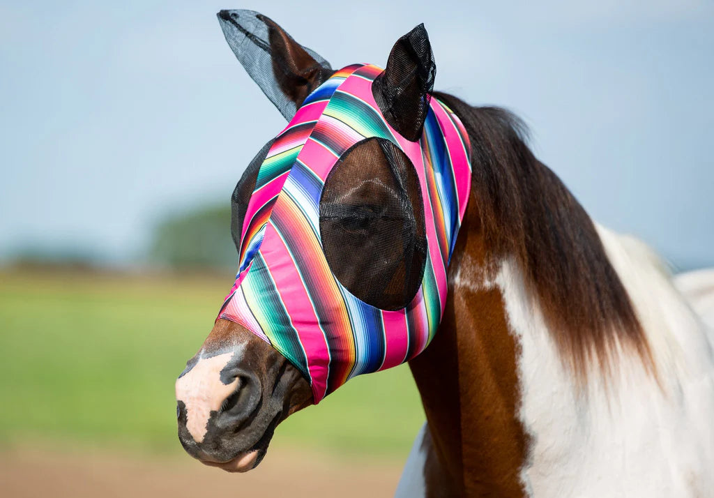 Tacktical Pink Serape Fly Mask - Coffman Tack