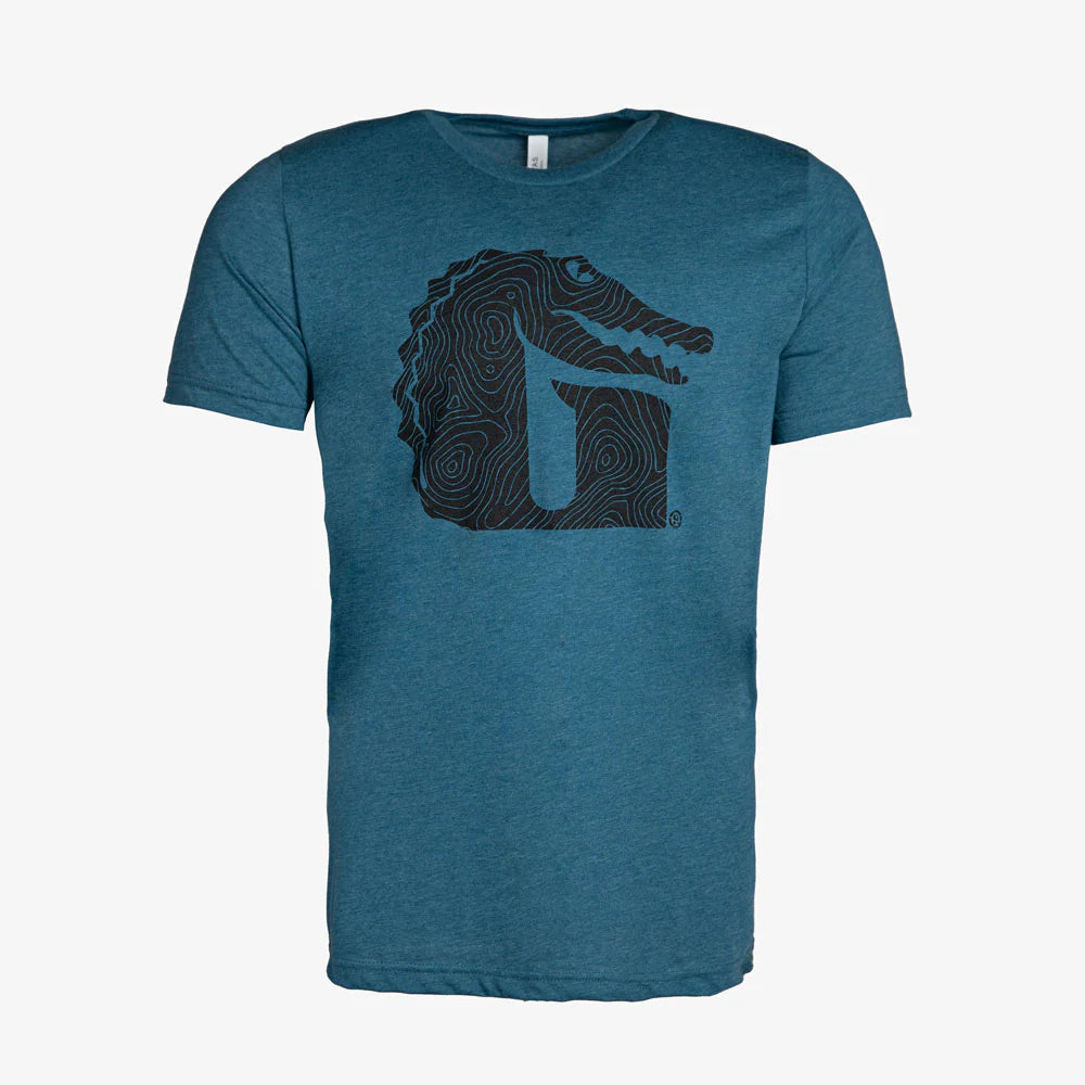 TOPO G GRAPHIC TEE Heather Teal