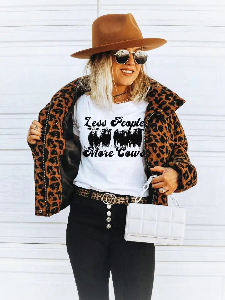 Less People More Cows Tee - Coffman Tack