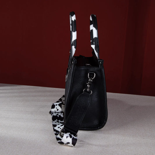 Wrangler Cow Print Concealed Carry Tote/Crossbody - Coffman Tack