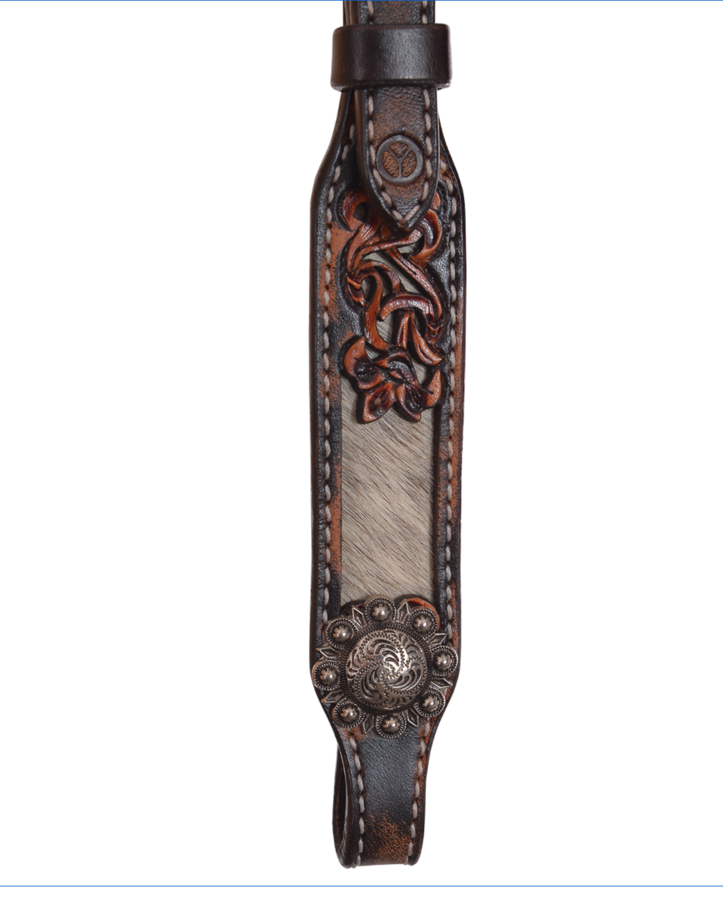 Circle Y Filigree Brindle Pony Browband Headstall - Coffman Tack