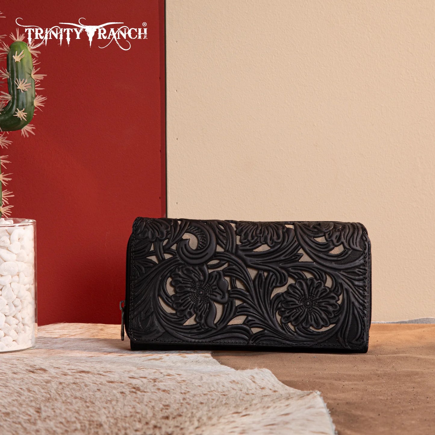 Trinity Ranch Floral Tooled Collection Wallet