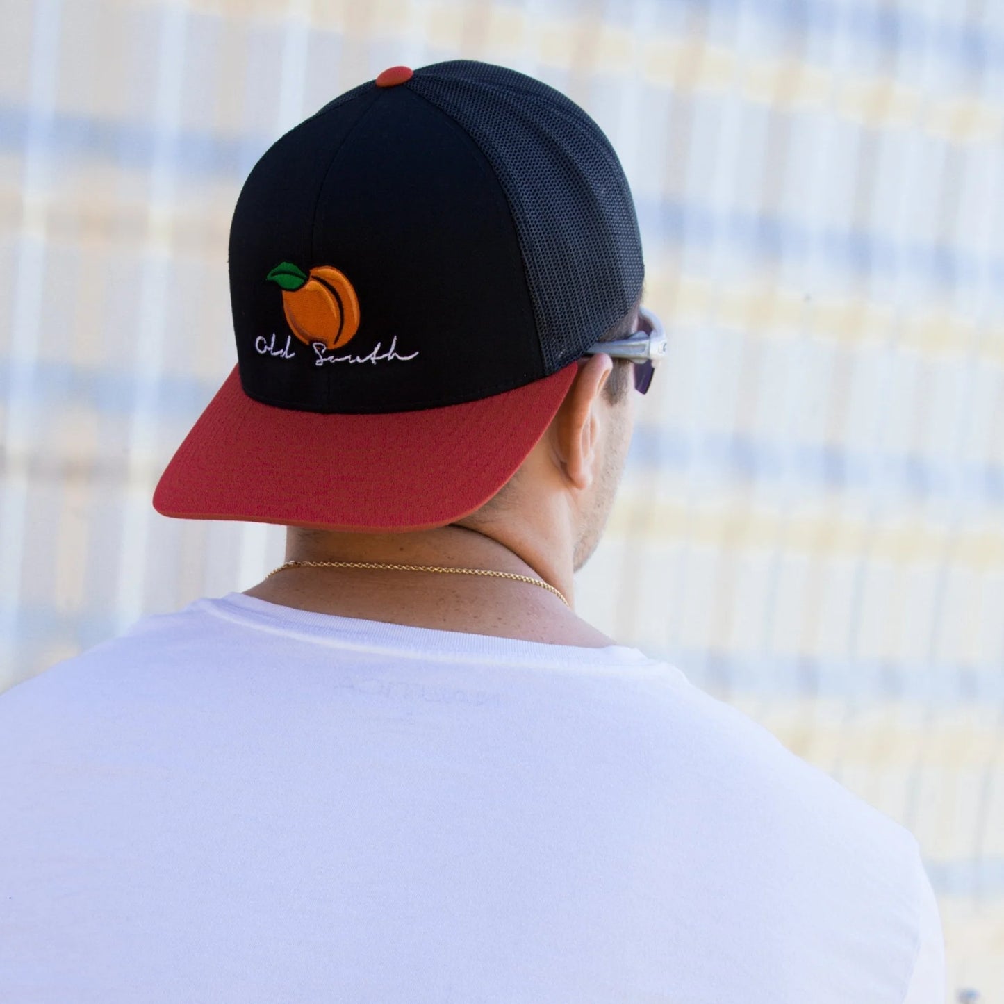 Peach - Trucker Hat - Black - Coffman Tack