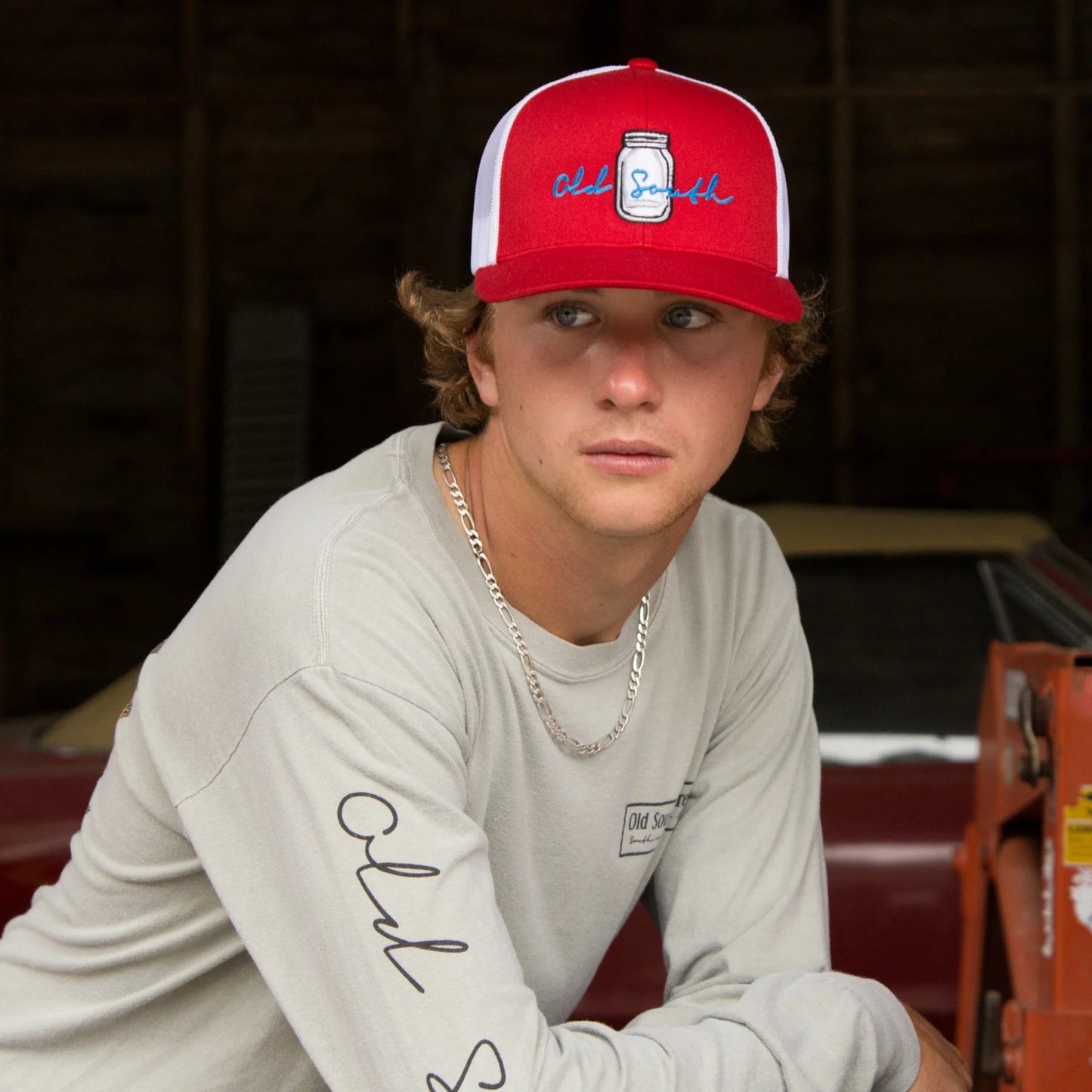 Shine Jar - Trucker Hat - Red - Coffman Tack