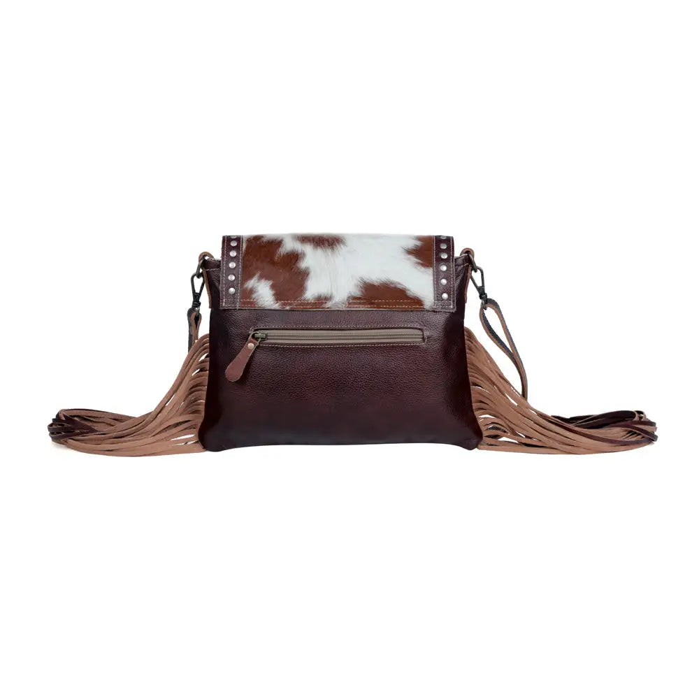 Carved Blossoms Leather & Hair on bag