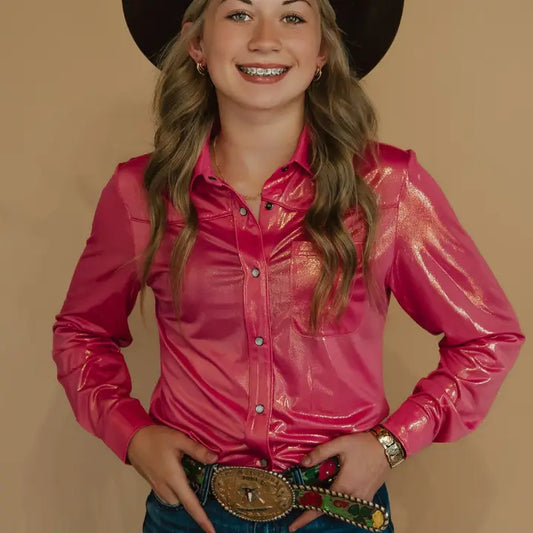 Pardon Me Pearl Snap- Pink