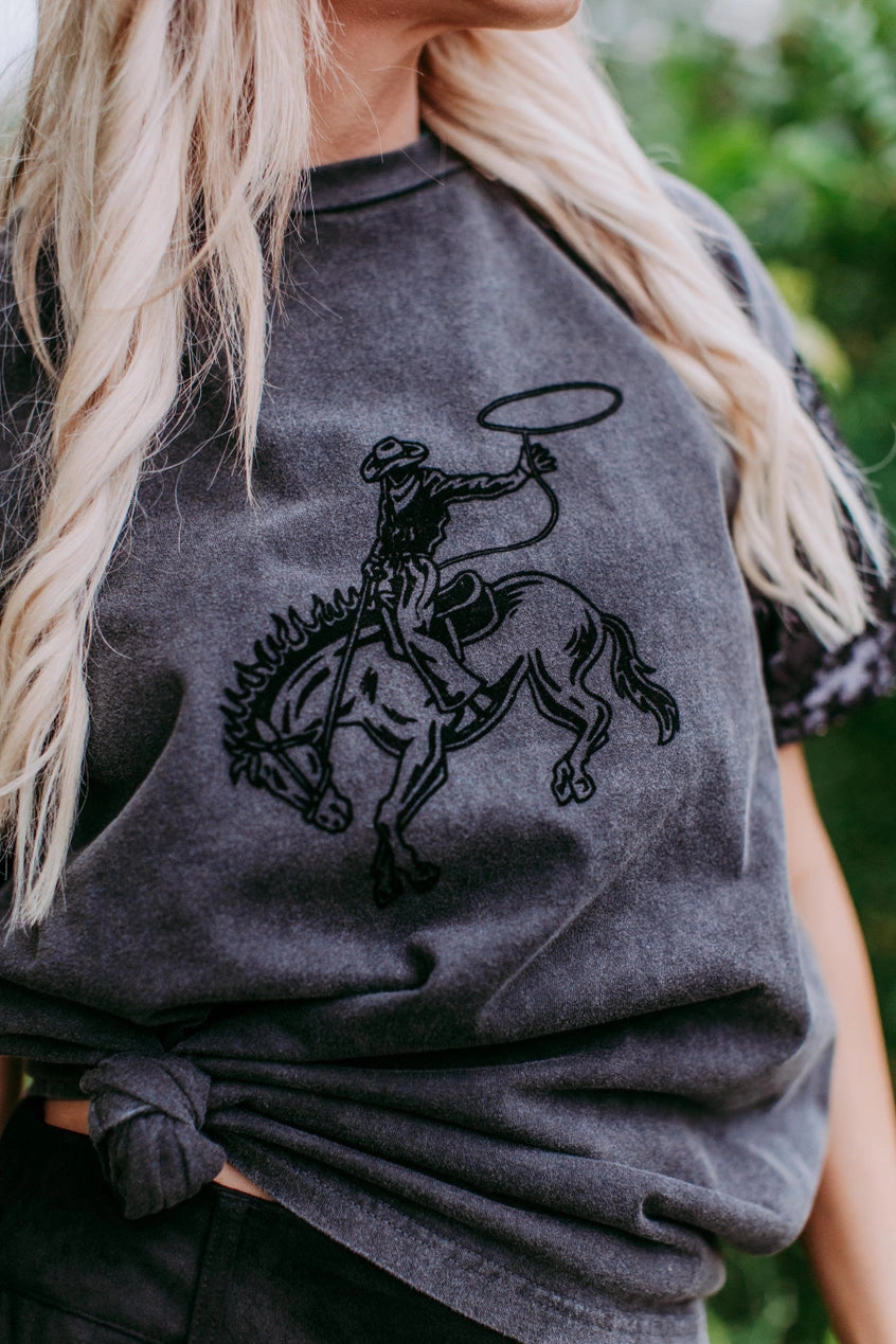 Cowboy Sequins Sleeve Tee