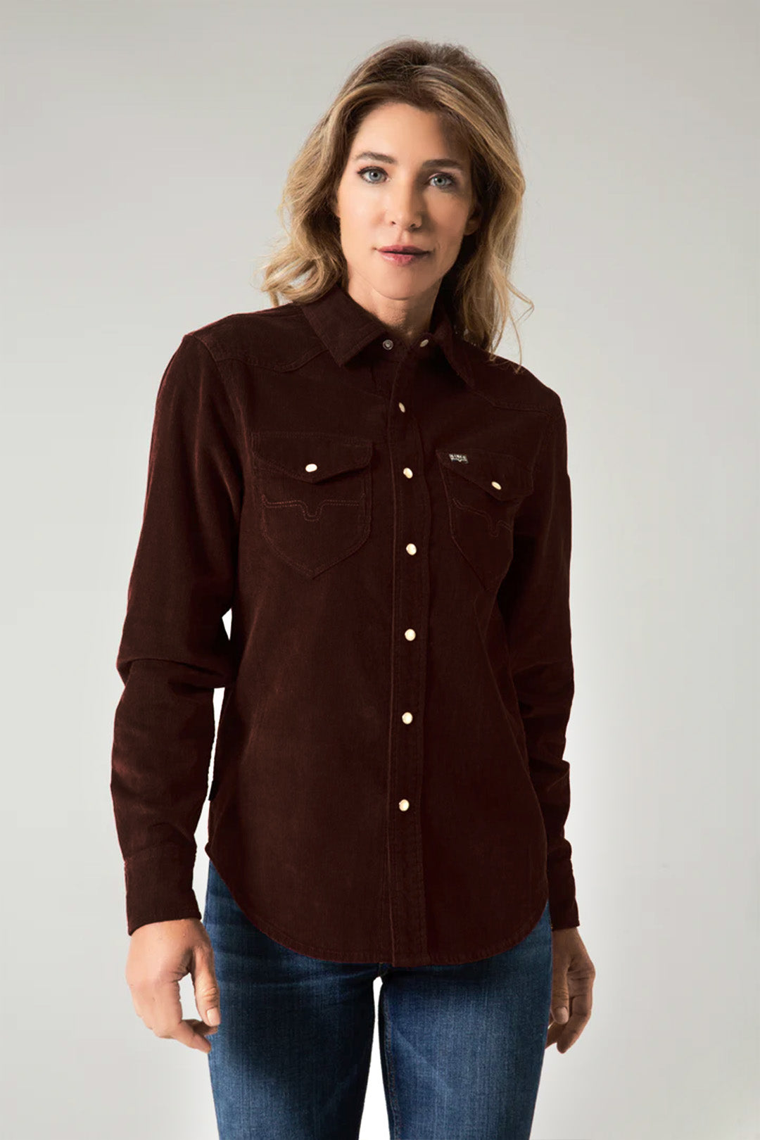 Kimes Ranch Womens Dark Brown Dixon Cord Top - Coffman Tack