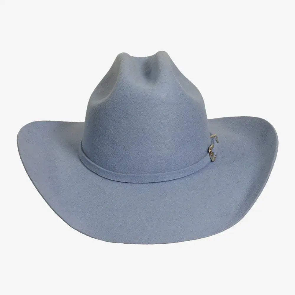 Wool Felt Western Cowboy Hat - Style Cattleman- Blue