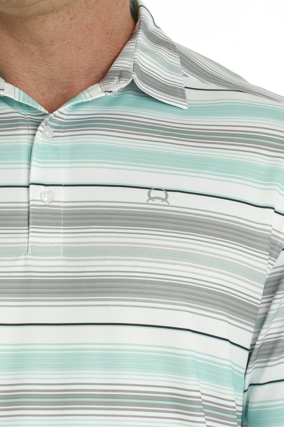 MEN'S SHORT SLEEVE ARENAFLEX POLO SHIRT - MINT / WHITE / GRAY