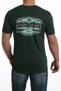 MEN'S CINCH JEANS TEE - GREEN - Coffman Tack