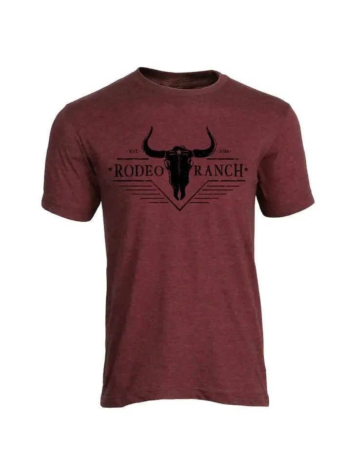 Rodeo Ranch Heather Maroon Tee - Coffman Tack