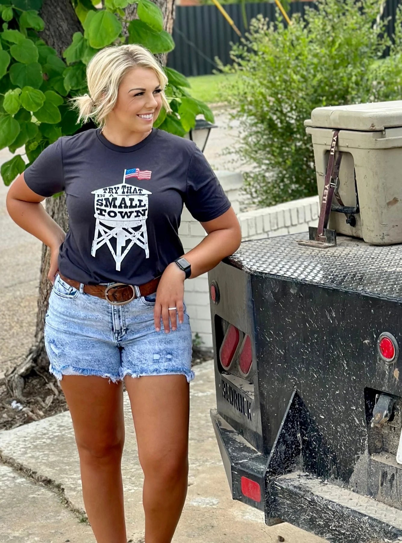 Try That In A Small Town Tee - Coffman Tack