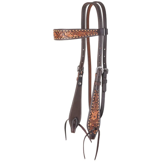 Circle Y Dusty Floral Browband Headstall - Coffman Tack