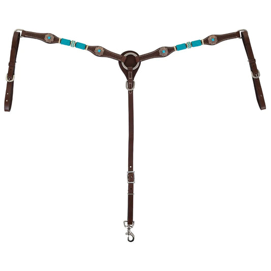 Circle Y Turquoise Roundup Light Breast Collar - Coffman Tack
