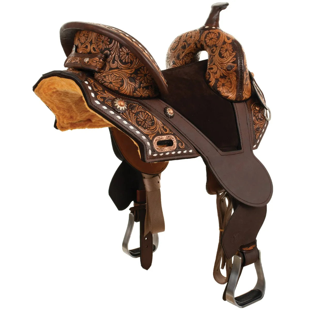 Circle Y Tammy Fischer Vintage Daisy Treeless Saddle - Coffman Tack