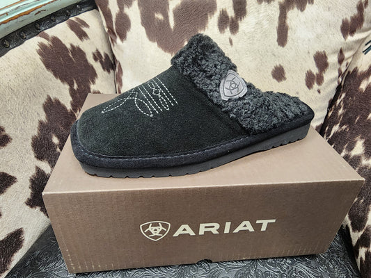 Ariat Jackie Square Toe Black Slippers - Coffman Tack