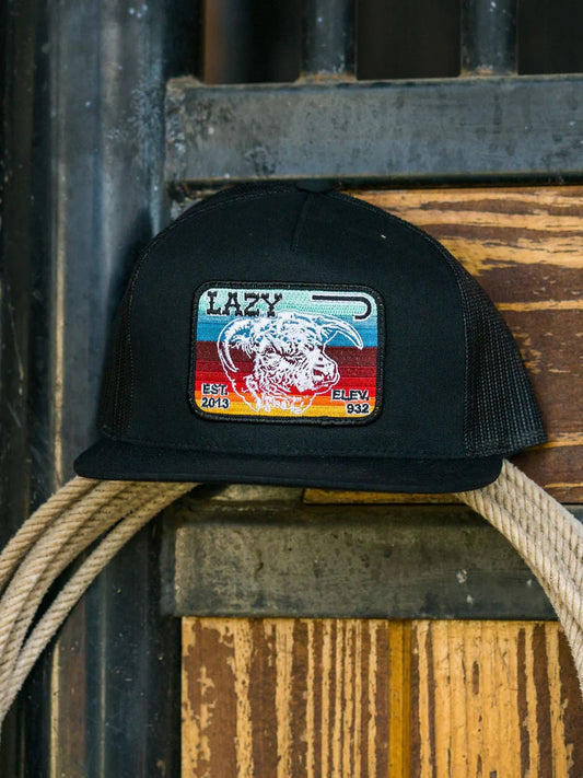 Lazy J Ranch Black & Black 4" Serape Elevation Cap