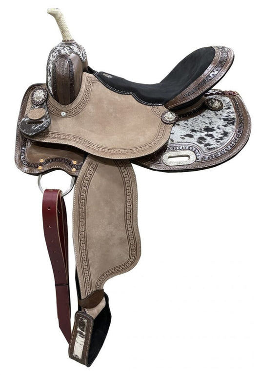 Double T 15" Barrel Cowhide Saddle - Coffman Tack