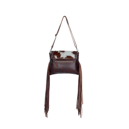 Carved Blossoms Leather & Hair on bag