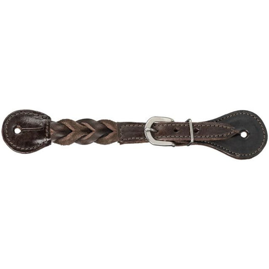 Royal King Braided Leather Spur Straps