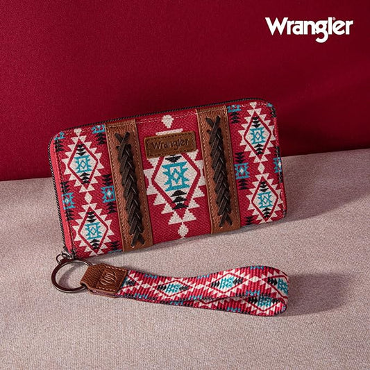 Montana West  Wrangler Wristlet Western Wallet Boho Aztec Credit Card Holder for Women - Coffman Tack