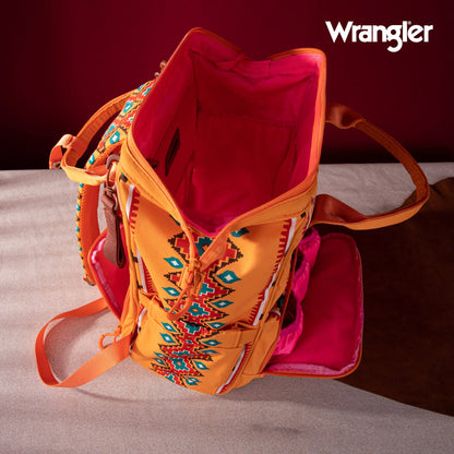 Wrangler Aztec Printed Callie Backpack - Mustard