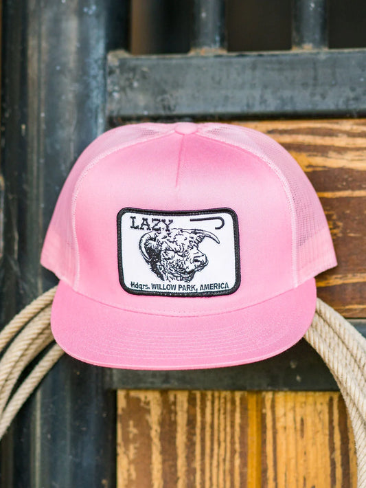 Lazy J Ranch Wear Pink & Pink 4" Cattle Headquarters Cap - Coffman Tack