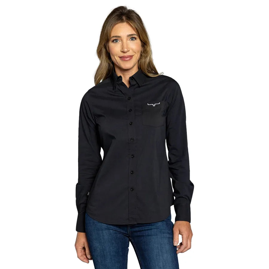 Kimes Ranch Women's Long Sleeve KR Team Solid Shirt - Coffman Tack