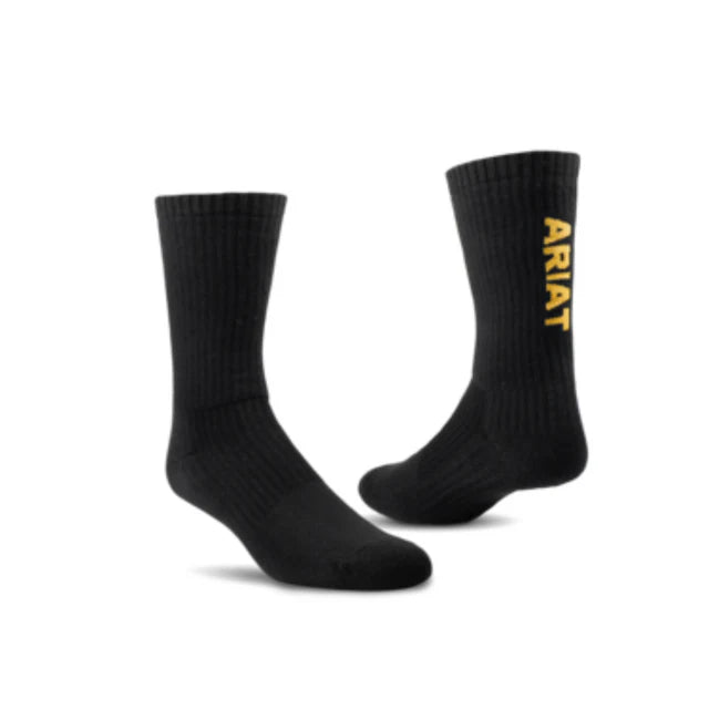 Ariat Premium Cotton Crew Sock - Black