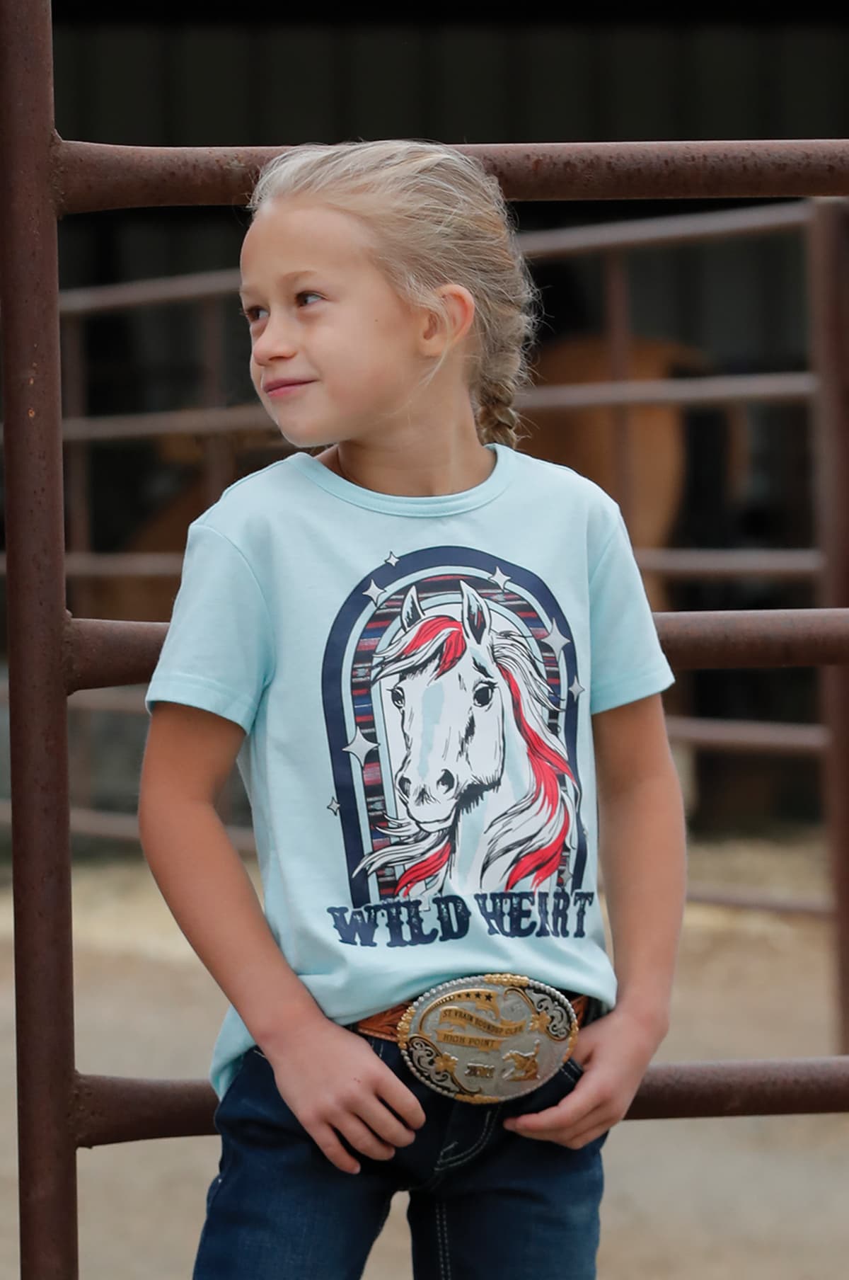 CINCH® GIRLS SHORT SLEEVE T-SHIRT WILD HEART