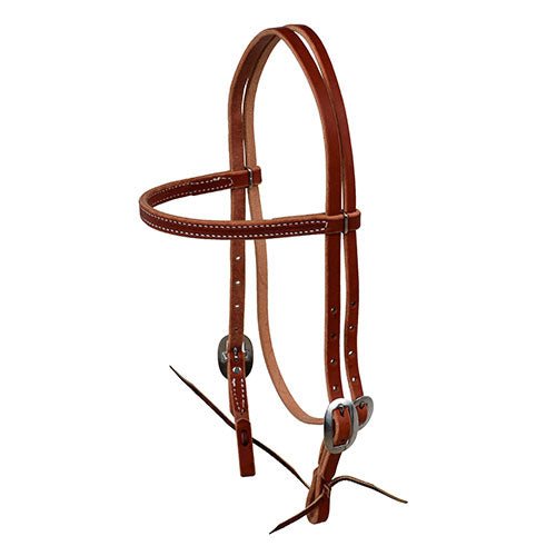 Berlin Leather Browband Headstall With Ties - Coffman Tack