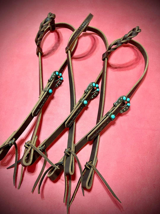 Knotty Cowgirl Turquoise & Twisted One Ear Headstall - Coffman Tack