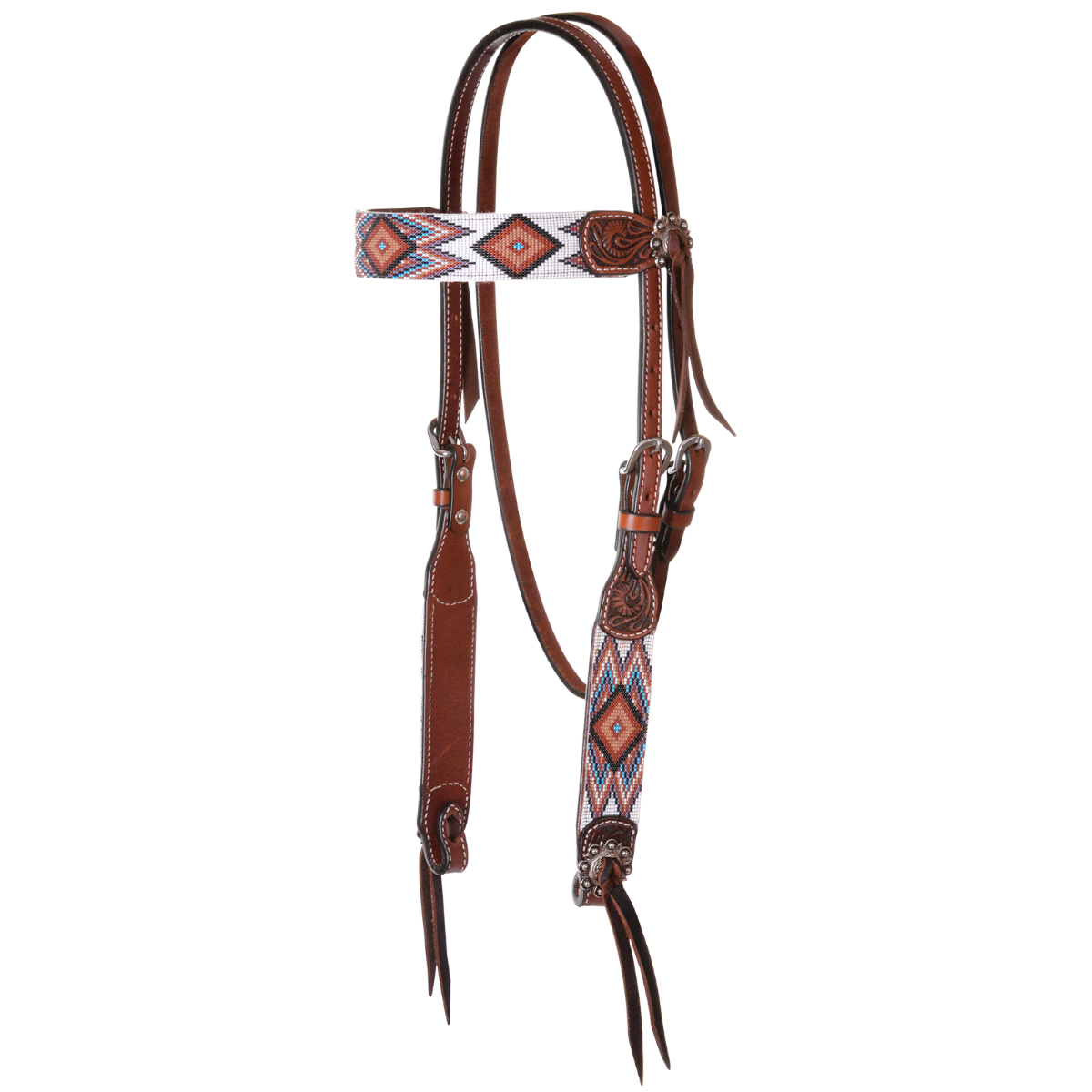 Circle Y Flat Infinity Beaded Headstall