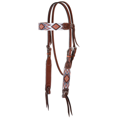 Circle Y Flat Infinity Beaded Headstall