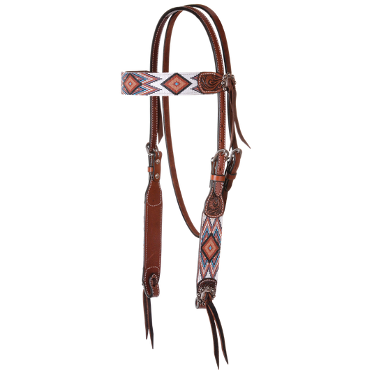 Circle Y Flat Infinity Beaded Headstall